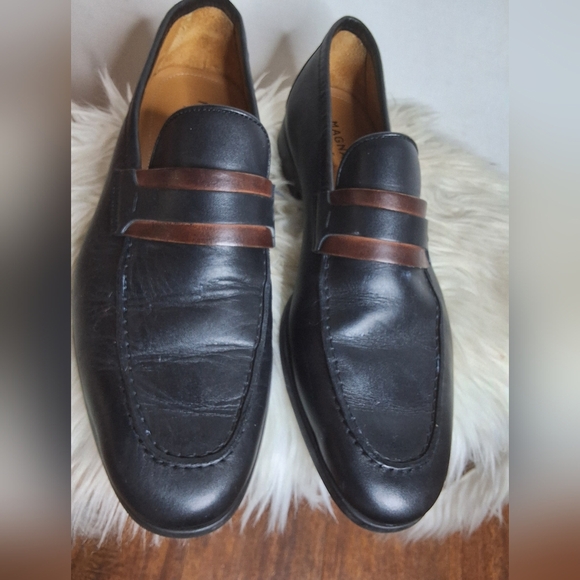 Magnanni Men's Daniel Brown Trim Flex Loafers 9 - Picture 2 of 12